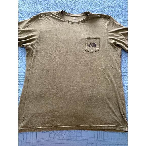 Mens The North Face Pocket Tee Size XL Pre Owned Green - Picture 1 of 6